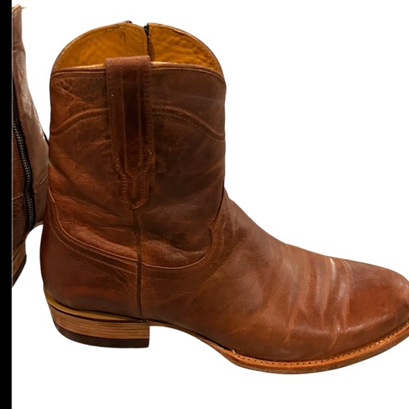 Tecovas Men's The Dean Scotch Brown Goat Leather Side-Zip Western Boots 11 EE - Picture 11 of 15